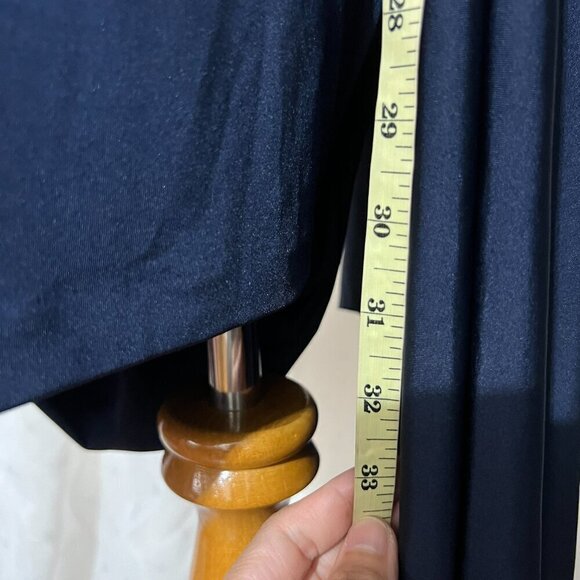 Xscape Women's One-Shoulder Draped Mini Dress Sz 12 in Navy - Picture 11 of 11